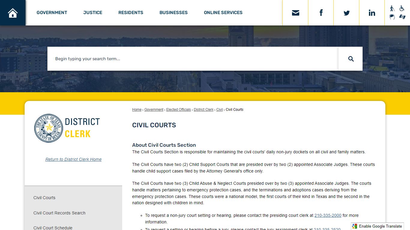 Civil Courts | Bexar County, TX - Official Website